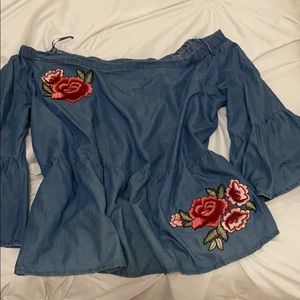 Woman’s floral shirt